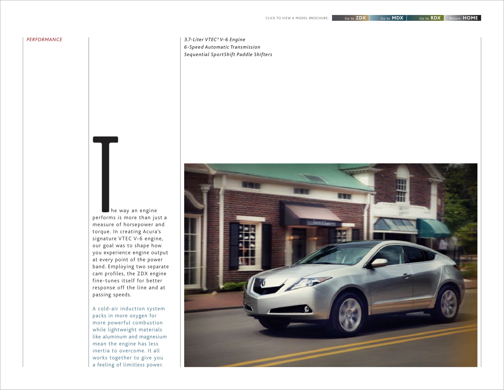 2012 Acura ZDX MDX RDX Brochure Page 42